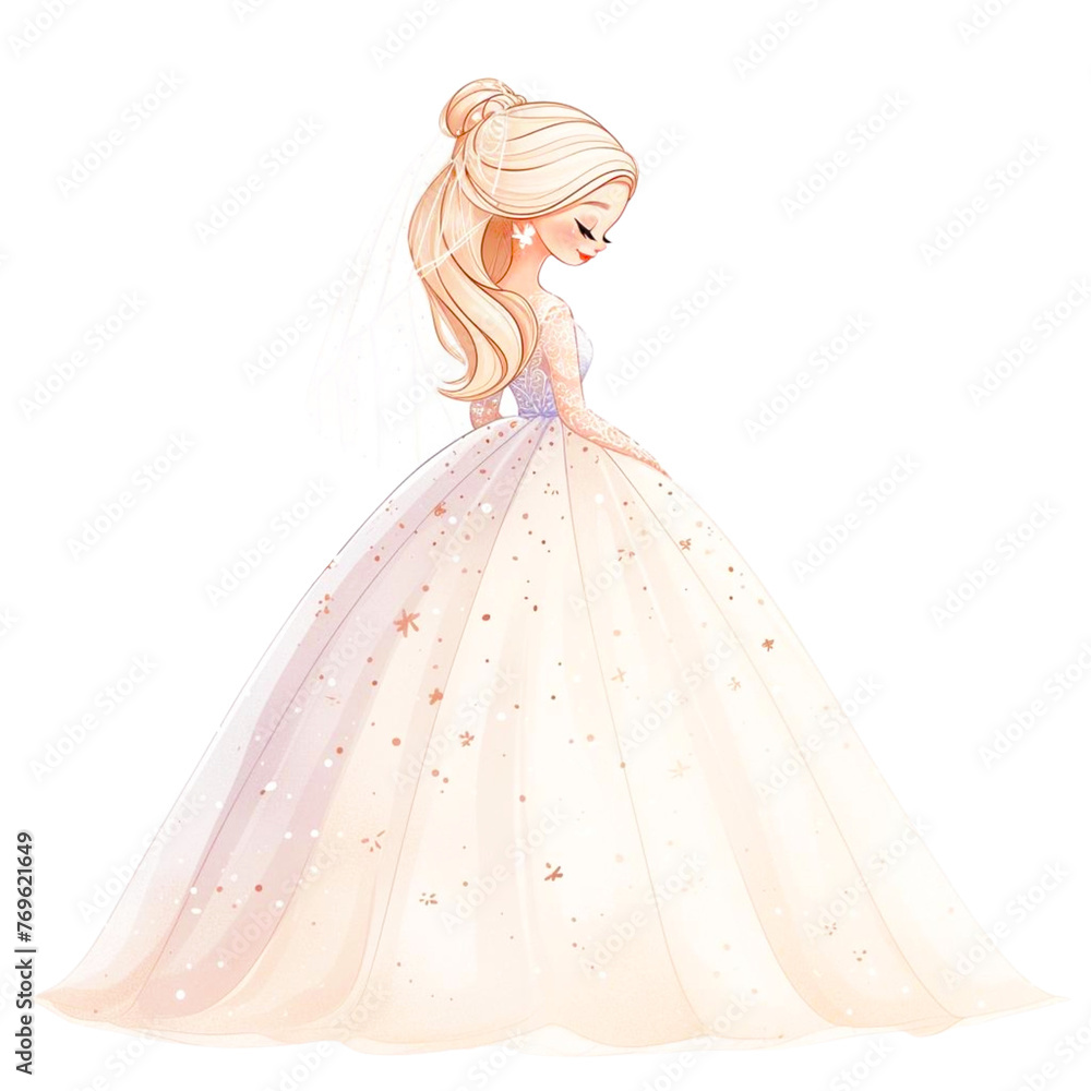 Watercolor Bride on transparent background PNG Watercolor Bride on transparent background PNG