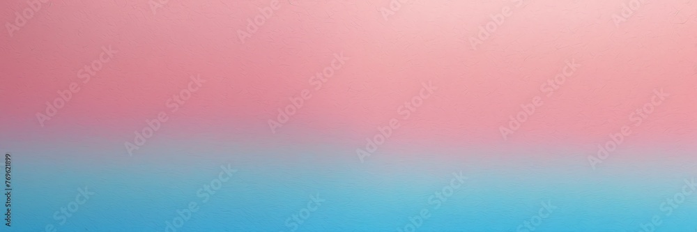 coral pink to baby blue color gradient kraft paper grainy rough texture banner panoramic background banner template backdrop from Generative AI