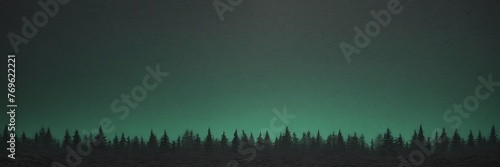 deep forest green to charcoal gray color gradient kraft paper grainy rough texture banner panoramic background banner template backdrop from Generative AI