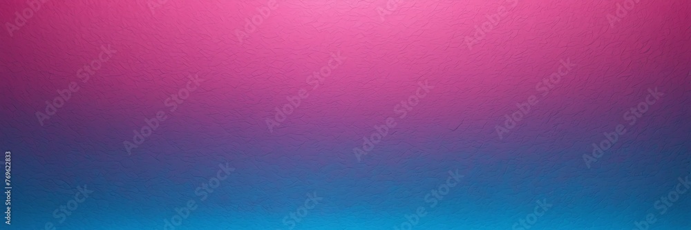 Magenta pink to cornflower blue color gradient kraft paper grainy rough texture banner panoramic background banner template backdrop from Generative AI