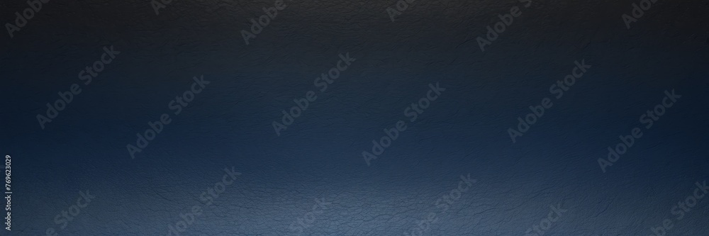 Obsidian black to midnight blue color gradient kraft paper grainy rough texture banner panoramic background banner template backdrop from Generative AI - obrazy, fototapety, plakaty 