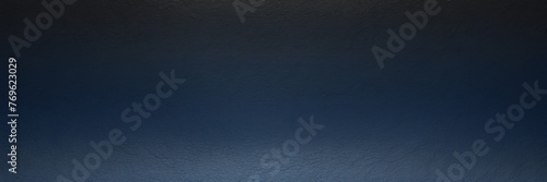 Obsidian black to midnight blue color gradient kraft paper grainy rough texture banner panoramic background banner template backdrop from Generative AI photo