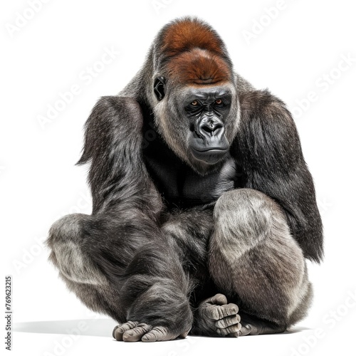Gorilla isolated on white background © thesweetsheep