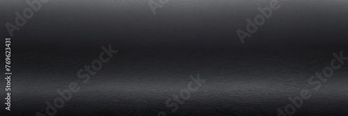 Storm cloud gray to obsidian black color gradient kraft paper grainy rough texture banner panoramic background banner template backdrop from Generative AI