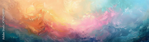 Calming rhythm abstract painting, soothing pastel colors, soft light