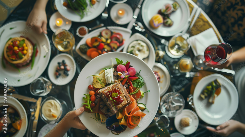 luxurious food in a michelin star restaurant luxurious food in a michelin star restaurant