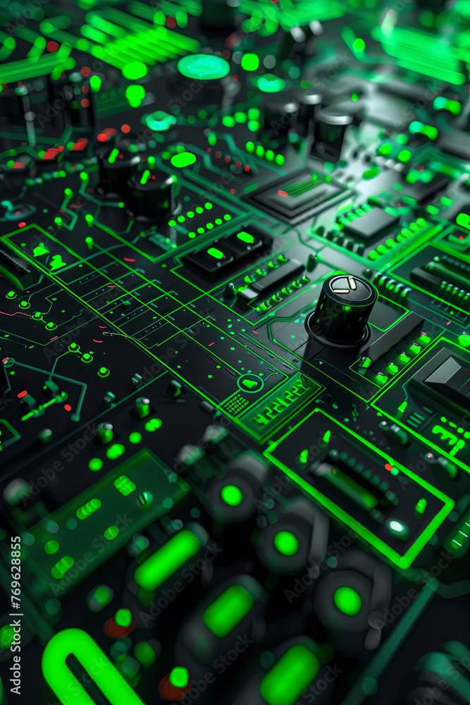 A black and green futuristic GUI A black and green futuristic GUI