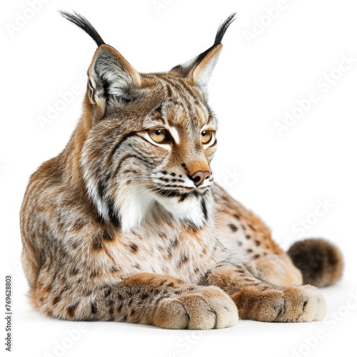 Lynx isolated on white background