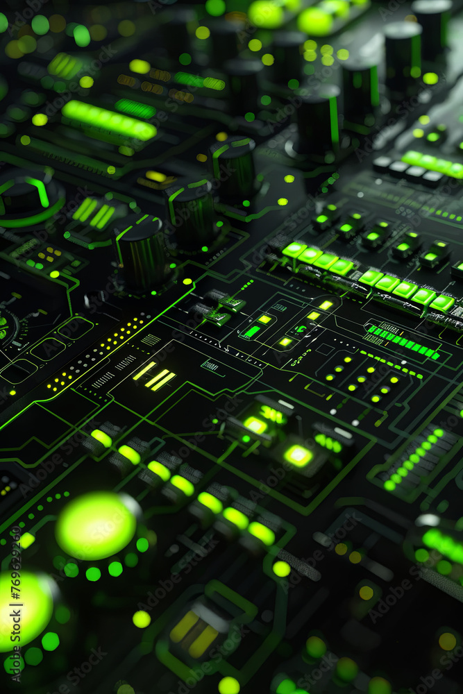 A black and green futuristic GUI A black and green futuristic GUI