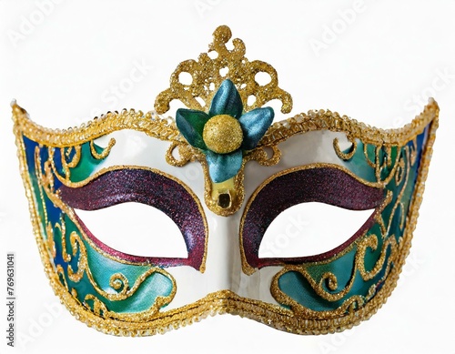 Carnival Venetian mask isolated on white background with clipping path
