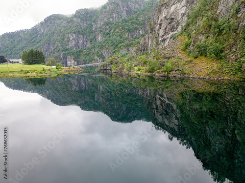Lake with Alpine panorama in Norway © A.Freund