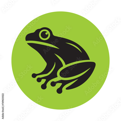 Wallpaper Mural Minimalist frog silhouette logo template, vector Torontodigital.ca