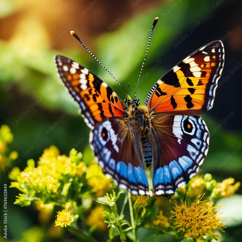 butterfly on flower butterfly on flower