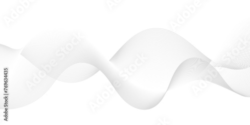 Abstract white blend waves lines and technology background. Modern white flowing wave lines and glowing moving lines. Futuristic technology and sound wave lines background.
