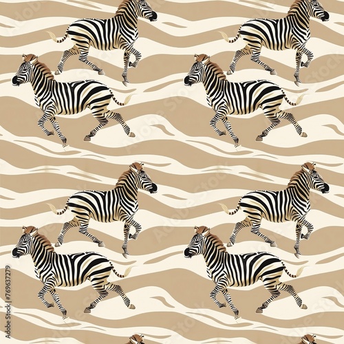 Seamless zebra fabric pattern, very cool, strong, elegant, artwork, textile, background.Fashionable luxury design