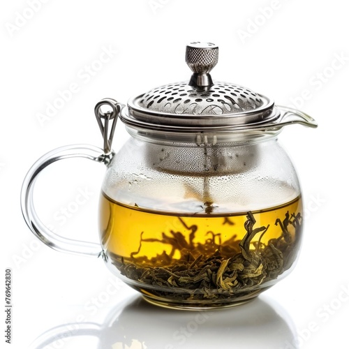 Tea Infuser, tea pot isolated on white background