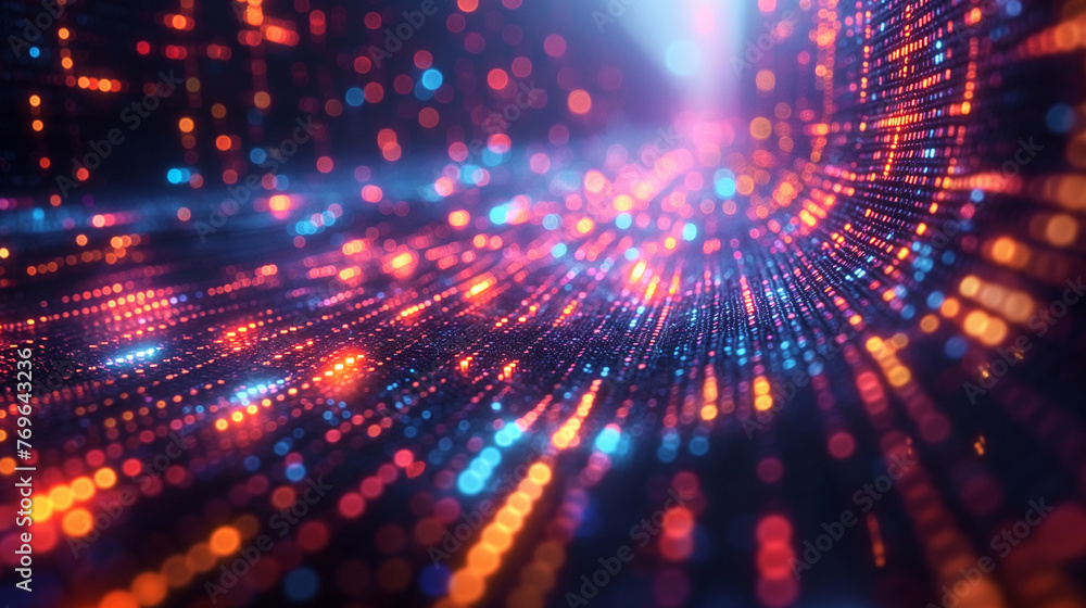 Futuristic data stream 3d illustration. Data transfer technology. Cyberpunk, Big data and cybersecurity. Cyberspace, blockchain transactions. Abstract technological background. Futuristic data stream 3d illustration. Data transfer technology. Cyberpunk, Big data and cybersecurity. Cyberspace, blockchain transactions. Abstract technological background.