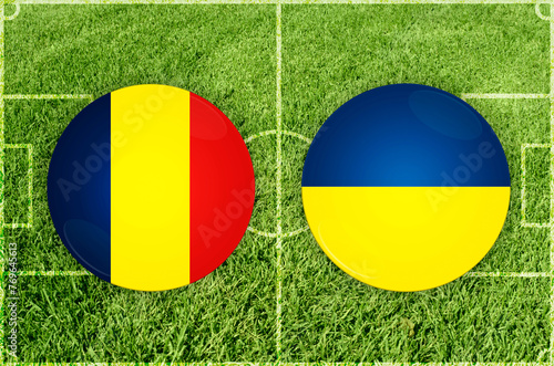 Romania vs Ukraine football match