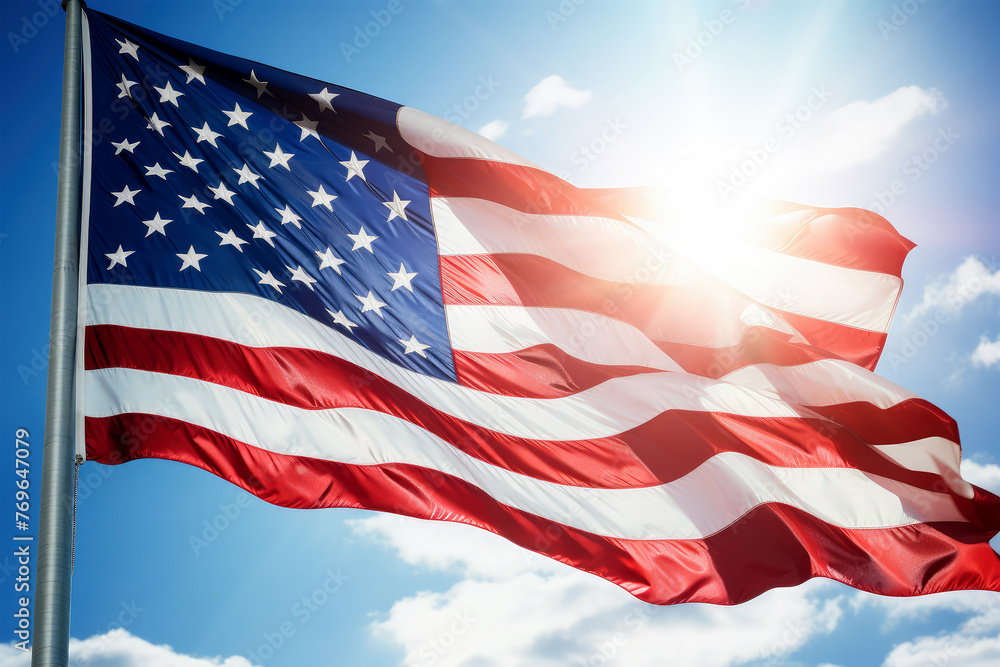 Obraz premium american flag on background
