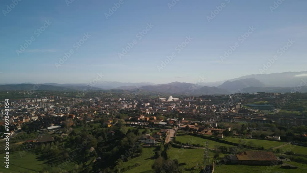 Aerial view of the countryside of Tineo in Asturias Aerial view of the countryside of Tineo in Asturias