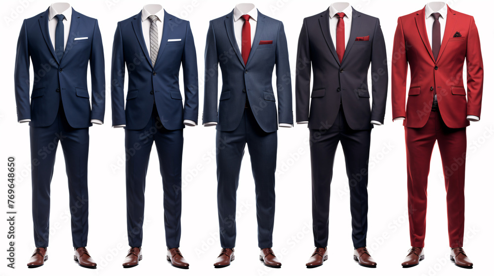 Men's suits on a mannequin on a white background. Men's suits on a mannequin on a white background.