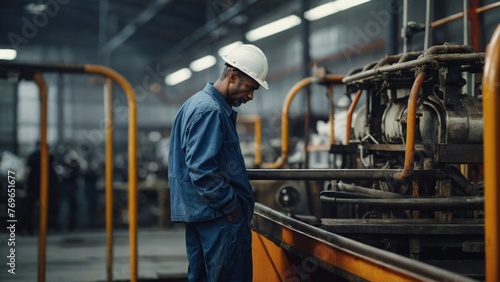 工場で働く男性,Generative AI AI画像 photo