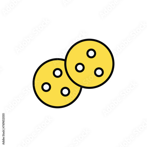 Biscuit icon design with white background stock illustration