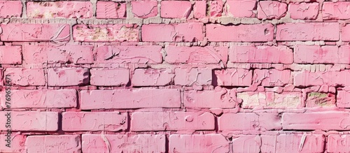 Vintage pink brick wall texture