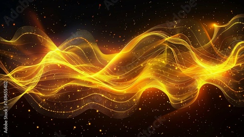 an oceanic yellow digital background resembling sound waves, with gradient colors indicating data intensity. for digital media presentations, audiovisual displays, data visualization projects. 