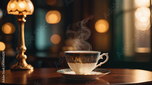 cup of coffee on table