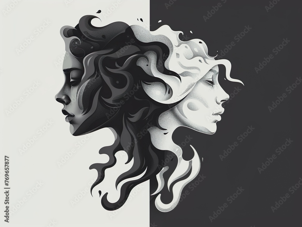 Two women Illustration Design 
