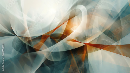 Abstract Soft Curves and Transparent Overlays in Earthy Tones.