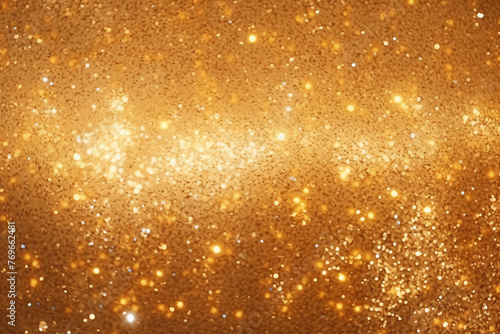 Flying Luxury glitter gold particles, glimmer sparkle gold background illustration shine glisten