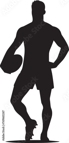 Rugby Player Silhouettes EPS Rugby Vector Rugby Player Clipart