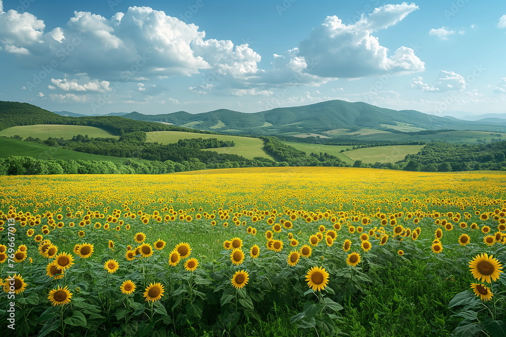 Vast Sunflower Field 