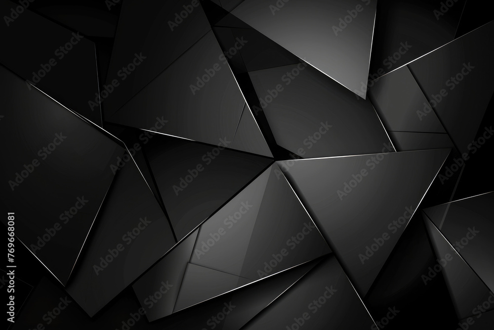 Abstract geometric background with triangles in black and silver colors with smooth texture Abstract geometric background with triangles in black and silver colors with smooth texture