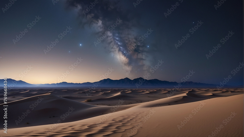 Stargazing in the Sahara - obrazy, fototapety, plakaty 