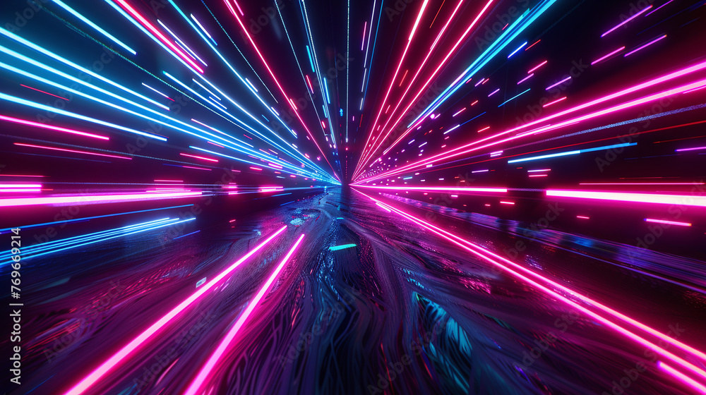 Hyperdrive Through a Neon Light Vortex Hyperdrive Through a Neon Light Vortex