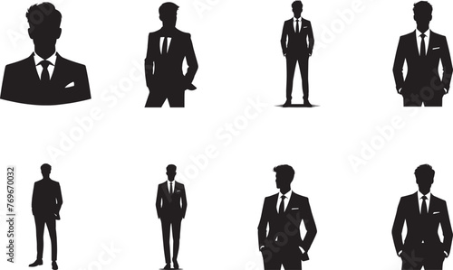 Man in Suit Silhouettes EPS Suit Vector Nice Suit Clipart