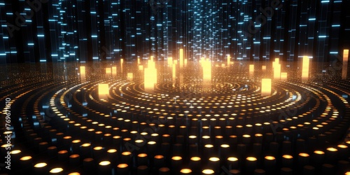 Enter the captivating realm of the Digital Data Universe  where streams of binary code intertwine  creating mesmerizing patterns and data visualizations.