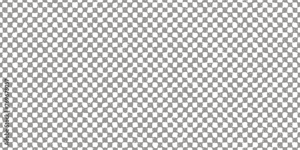 Grey nylon seamless checkerboard pattern. Synthetic fabric for backpacks and sports equipment with woven texture. Material mesh sports jersey. Vector bg