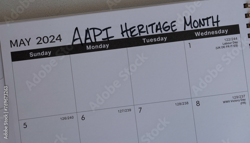 Calendar reminder that May is AAPI Heritage Month