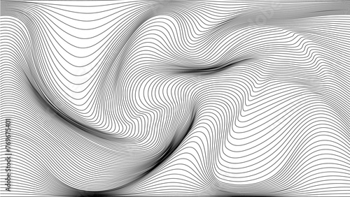 Abstract lines forming fabric-like distortion effect
