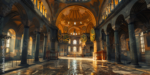 Hagia Sophia museum Istanbul Turkey. generative ai
