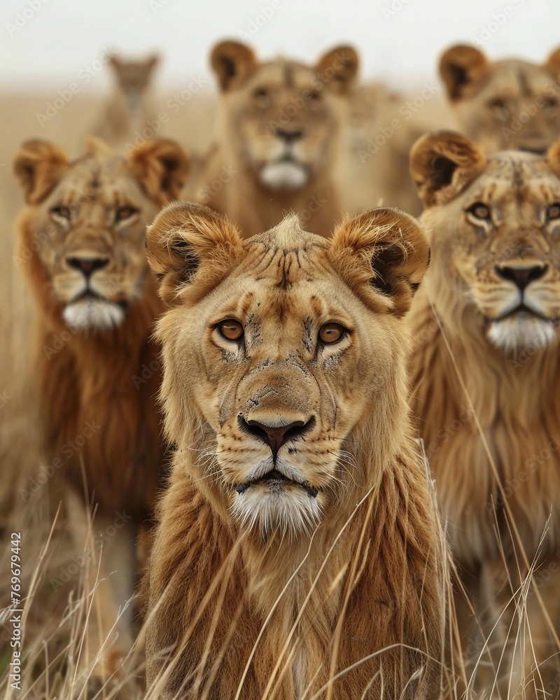 lion pride - obrazy, fototapety, plakaty 
