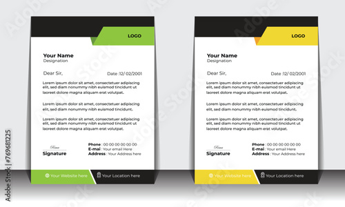 modern corporate letterhead design