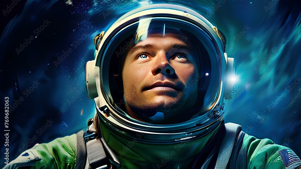 Zero Gravity Serenity: Captivating Image of Cosmonaut Adrift in Space with Earth's Breathtaking Blues and Greens Zero Gravity Serenity: Captivating Image of Cosmonaut Adrift in Space with Earth's Breathtaking Blues and Greens