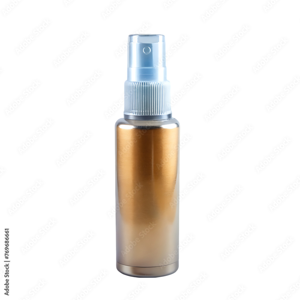 a front view white spray bottle isolated on the brown desk a front view white spray bottle isolated on the brown desk