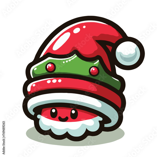 cute chrismas carton vector on white background
