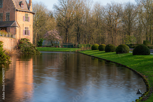 Tourist pictures of the castle of Ooidonk located in Deinze, Ghent region. Tourism Flanders, hidden gems.  Castle Belgium.   photo